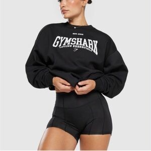 Gymshark Lifting Essentials Graphic Oversized Sweatshirt Black